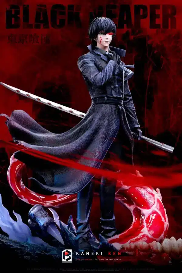 Tokyo Ghoul y Tokyo BW Studio Black Reaper Ken Kaneki Resin Statue 1