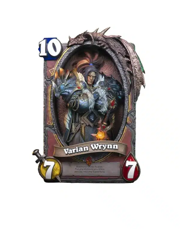 World of Warcraft HEX collection x Blizzard Hearthstone Varian Wrynn Art Statue Licensed Resin Statue 1