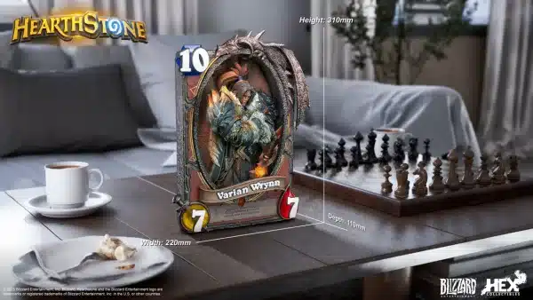 World of Warcraft HEX collection x Blizzard Hearthstone Varian Wrynn Art Statue Licensed Resin Statue 4