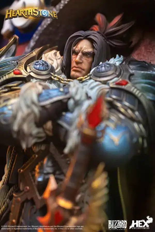 World of Warcraft HEX collection x Blizzard Hearthstone Varian Wrynn Art Statue Licensed Resin Statue 5