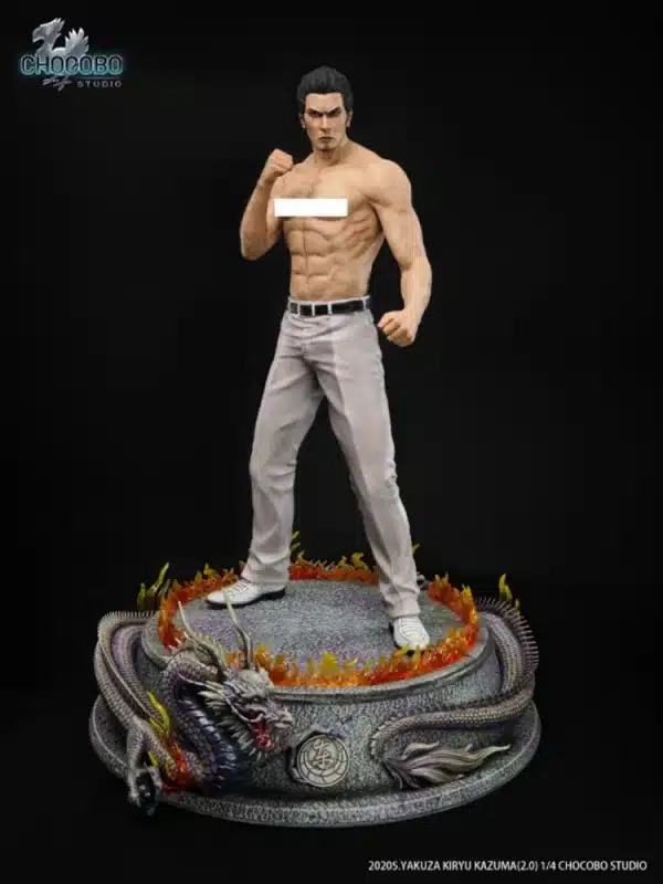 Yakuza Like a Dragon Chocobo Studio Yakuza Kazuma Kiryu Resin Statue 2