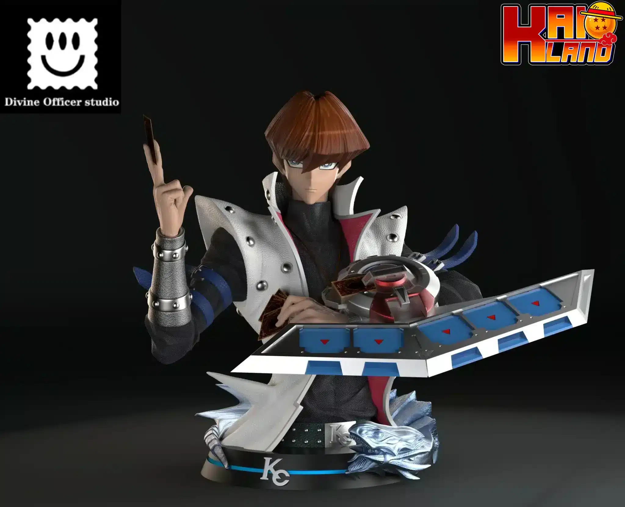 YuGiOh Divine Officer Studio Bust Seto Kaiba Resin Statue
