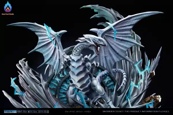 YuGiOh Duel Soul Studio The Summoning of Blue Eyes Spirit Dragon Resin Statue 2