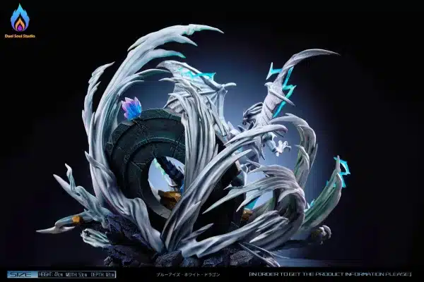 YuGiOh Duel Soul Studio The Summoning of Blue Eyes Spirit Dragon Resin Statue 3