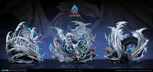 YuGiOh Duel Soul Studio The Summoning of Blue Eyes Spirit Dragon Resin Statue 4
