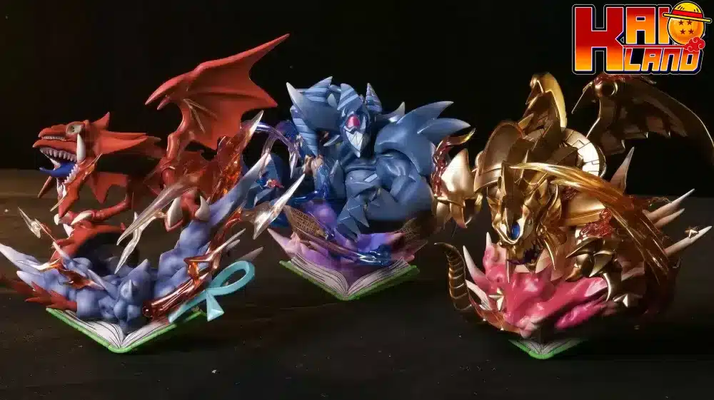 YuGiOh WASP Studio Egyptian God Slifer the Sky Dragon x The Winged Dragon of Ra x Obelisk the Tormentor Resin Statue