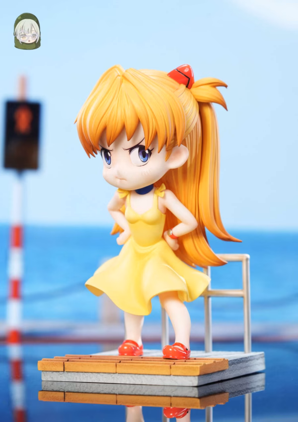 Chainsaw Man x Evangelion Hera Studio Chibi Reze x Chibi Asuka Resin Statue 4