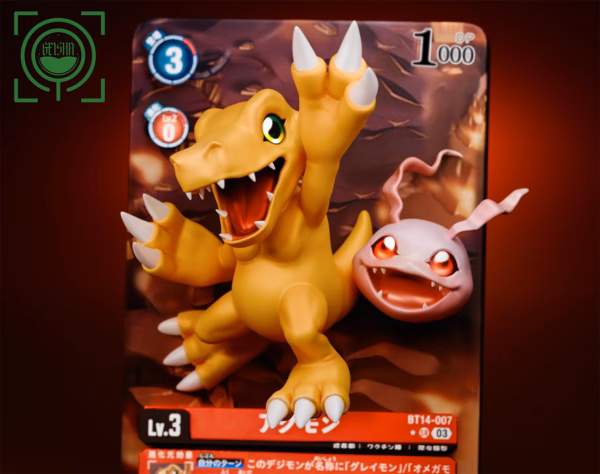 Digimon Geisha Studio Agumon x Koromon Resin Statue 3