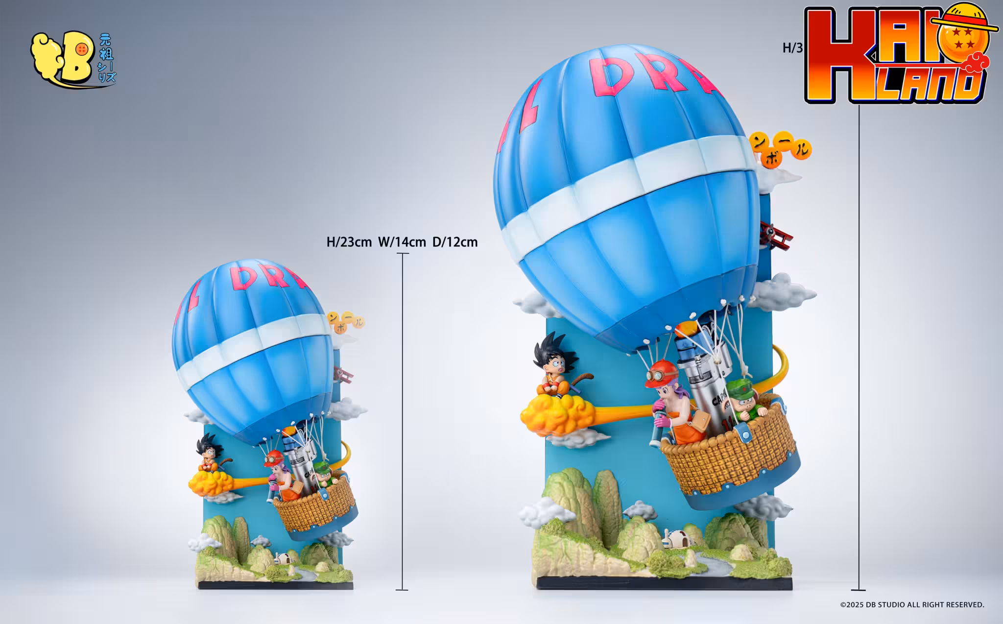 Dragon Ball DB Studio Suicide Squad Balloon Scene Goku x Bulma x Woolon Resin Statue