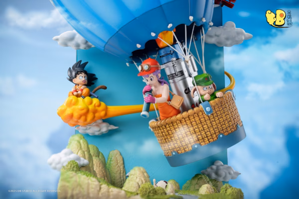 Dragon Ball DB Studio Suicide Squad Balloon Scene Goku x Bulma x Woolon Resin Statue 2 min