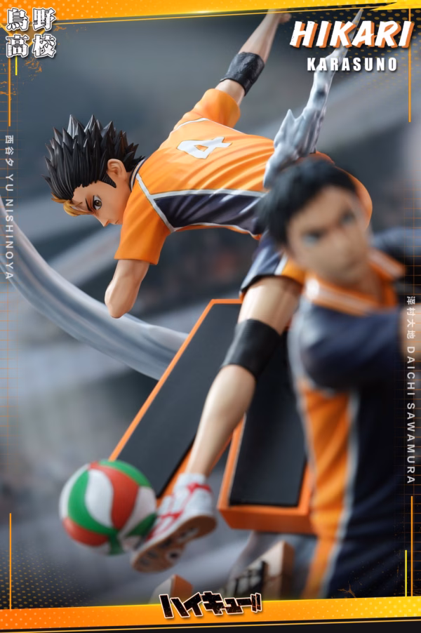 Haikyuu HIKARI Studio Yu Nishinoya x Daichi Sawamura Resin Statue 4