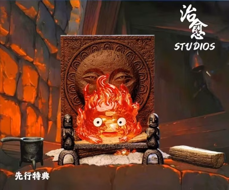 Howls Moving Castle Zhi Yu Studio The Hearts Flame Calcifer Resin Statue