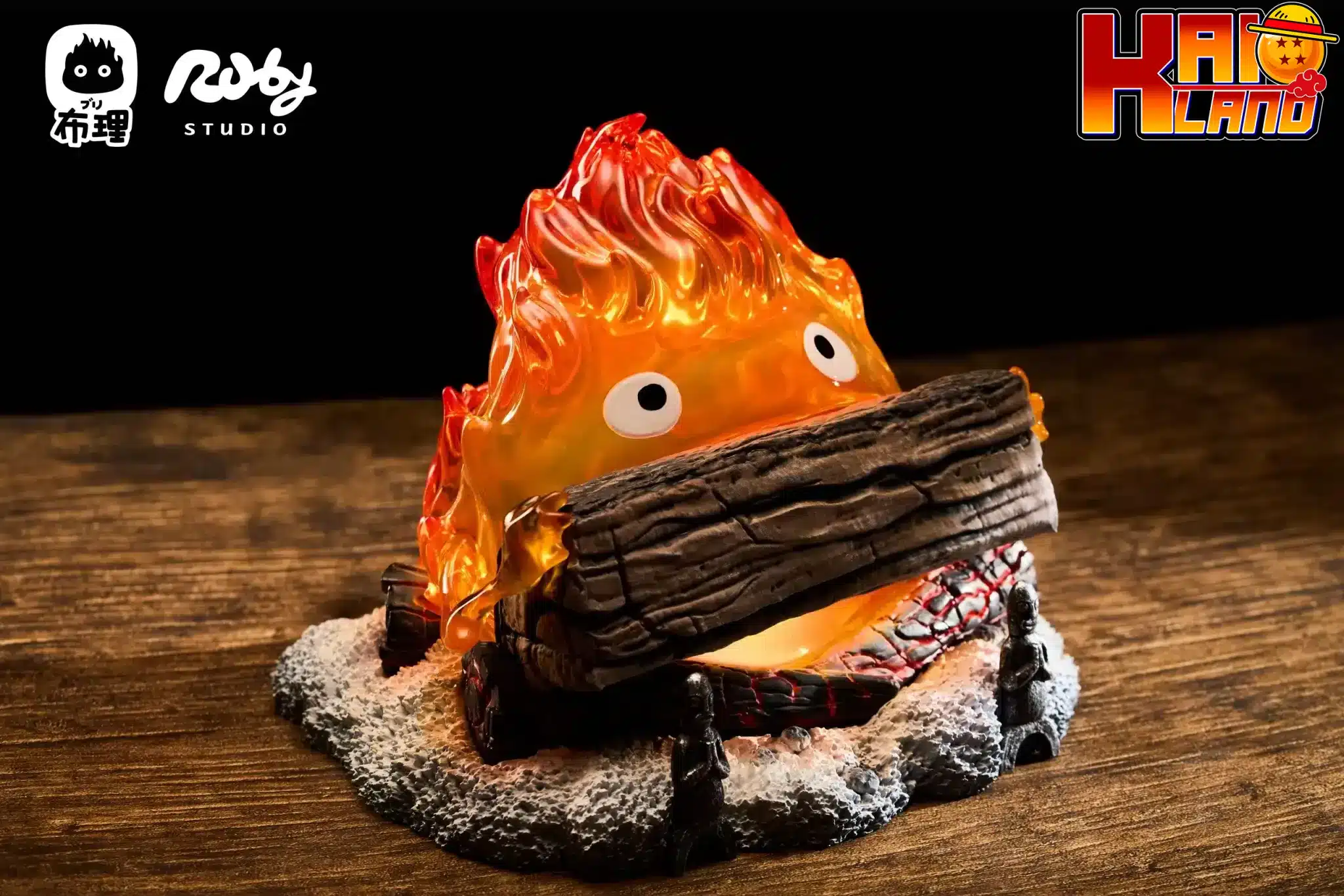 Howls Moving Castle Ruby ​​Studio x Buri Studio Calcifer Night Light Resin Statue