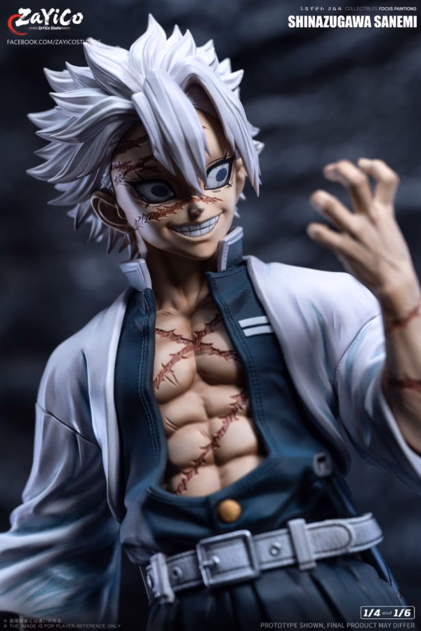 Kimetsu No Yaiba Zayico Studio Shinazugawa Sanemi Resin Statue 4