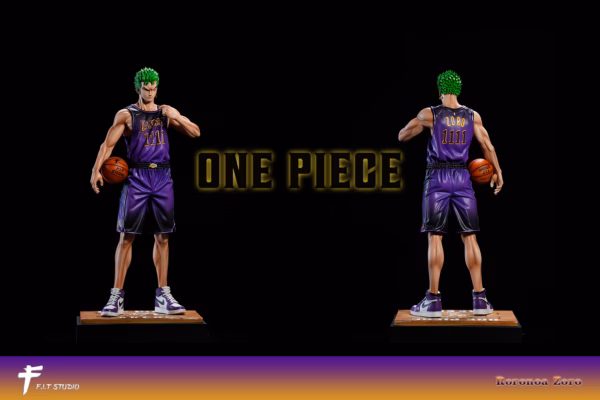 NBA One Piece FIT Studio Roronoa Zoro Lakers Resin Statue 2