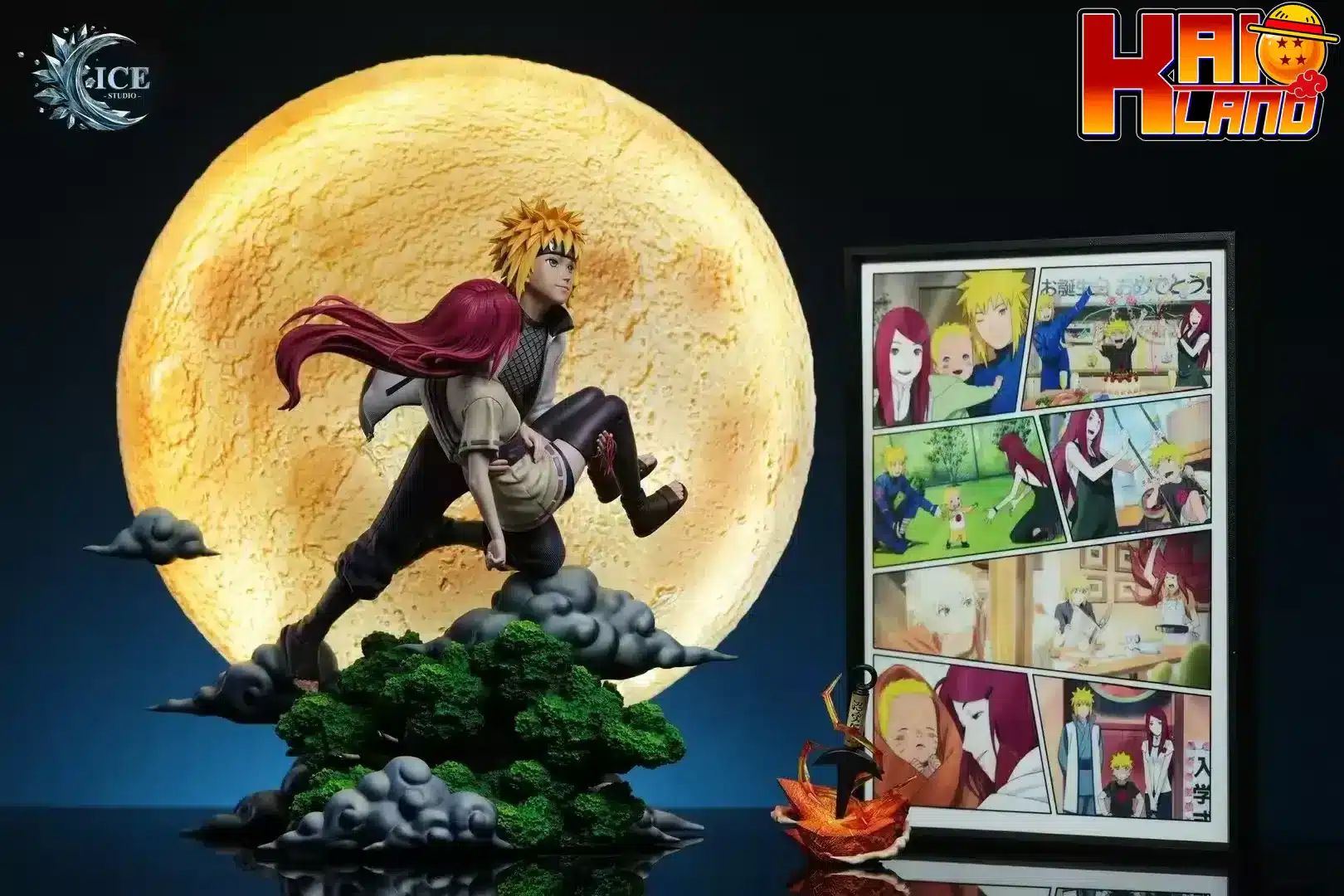 Naruto Ice Studio Minato x Kushina Resin Statue