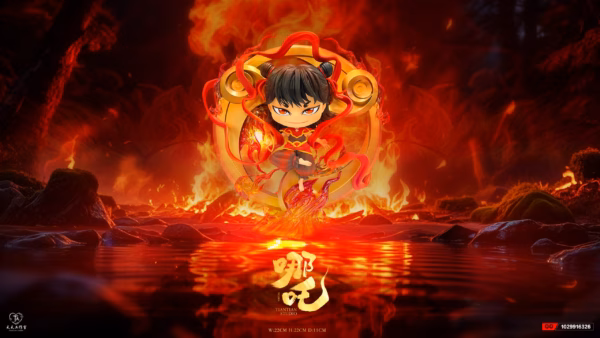Nezha Birth of the Demon TIANTIAN Studio Child Nezha Resin Statue 1
