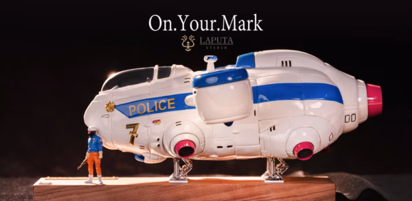 On Your Mark LAPUTA Studio Police Aircraft Resin Statue 2