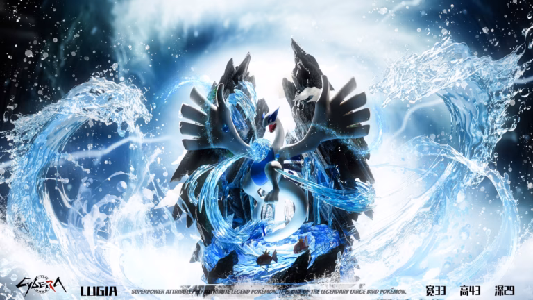 Pokemon Cybera Studio Legendary Lugia Resin Statue