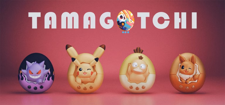 Pokemon Tamago Studio Pokemon Group Pikachu x Gengar x Psyduck x Eevee Resin Statue