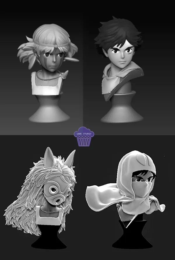 Princess Mononoke Cake Studio Princess Mononoke x Ashitaka Resin Statue 5