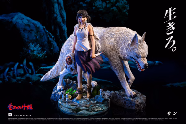 Princess Mononoke White Deer Studio Princess Mononoke San Resin Statue 1