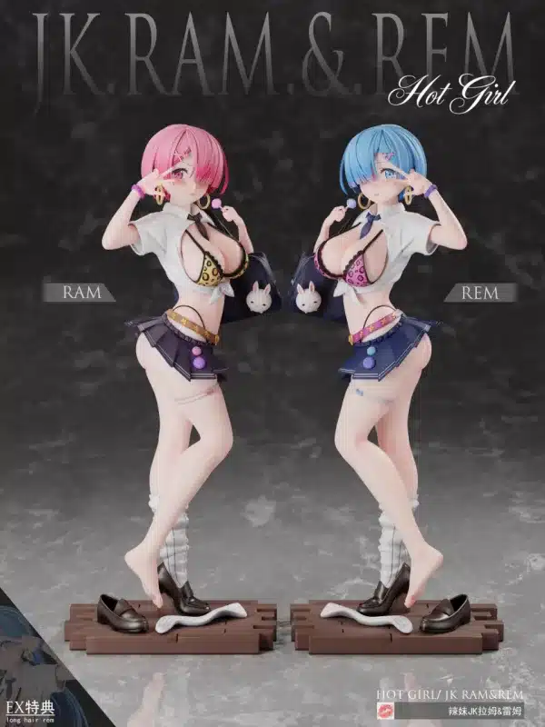 Re Zero kara Hajimeru Isekai Seikatsu Thistles x Thorns Studio Rem x Ram Resin Statue 1