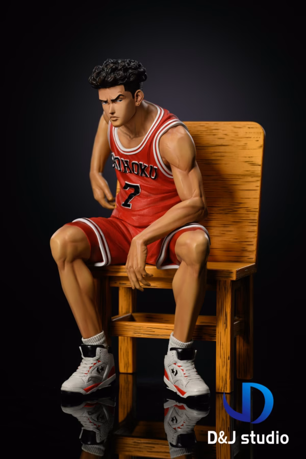 Slam Dunk DxJ Studio Shohoku Sitting Pose Hanamichi Sakuragi x Kaede Rukawa x Ryota Miyagi x Hisashi Mitsui x Akagi Takenori V2 Resin Statue 3