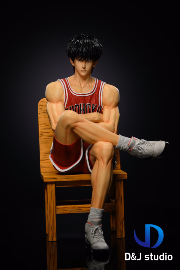 Slam Dunk DxJ Studio Shohoku Sitting Pose Hanamichi Sakuragi x Kaede Rukawa x Ryota Miyagi x Hisashi Mitsui x Akagi Takenori V2 Resin Statue 4