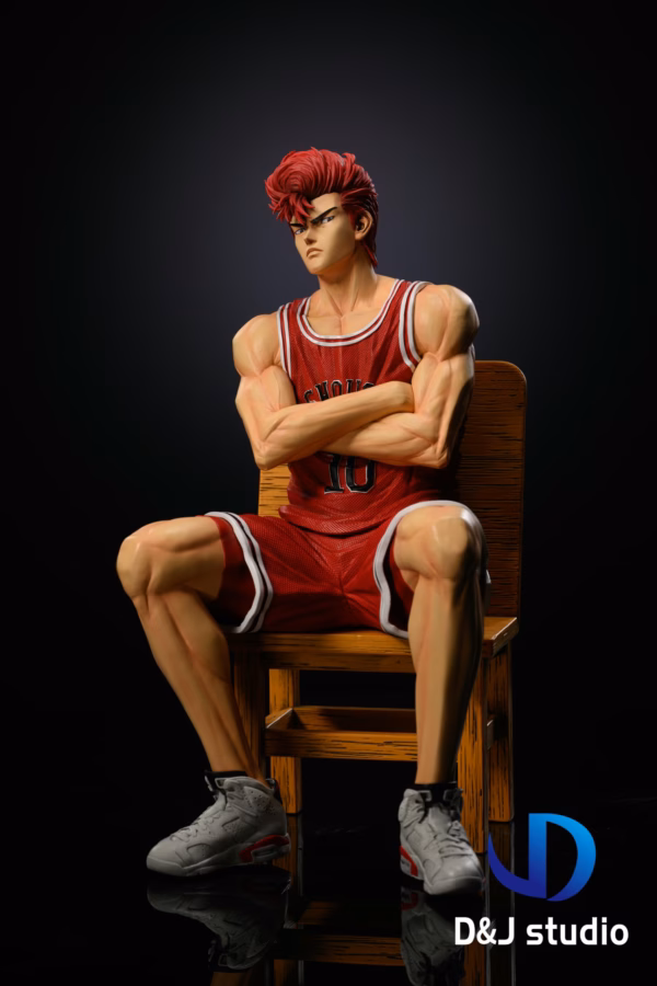 Slam Dunk DxJ Studio Shohoku Sitting Pose Hanamichi Sakuragi x Kaede Rukawa x Ryota Miyagi x Hisashi Mitsui x Akagi Takenori V2 Resin Statue 5