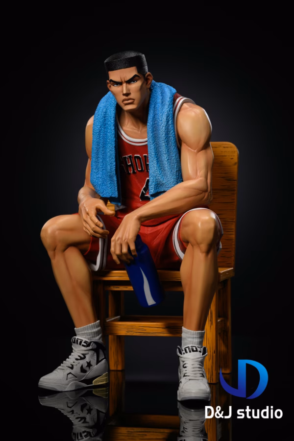 Slam Dunk DxJ Studio Shohoku Sitting Pose Hanamichi Sakuragi x Kaede Rukawa x Ryota Miyagi x Hisashi Mitsui x Akagi Takenori V2 Resin Statue 6