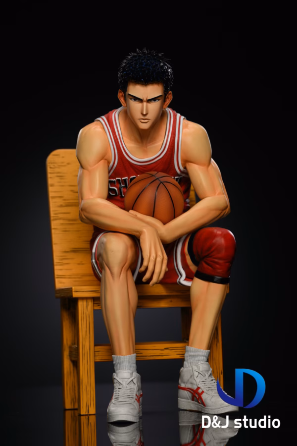 Slam Dunk DxJ Studio Shohoku Sitting Pose Hanamichi Sakuragi x Kaede Rukawa x Ryota Miyagi x Hisashi Mitsui x Akagi Takenori V2 Resin Statue 7