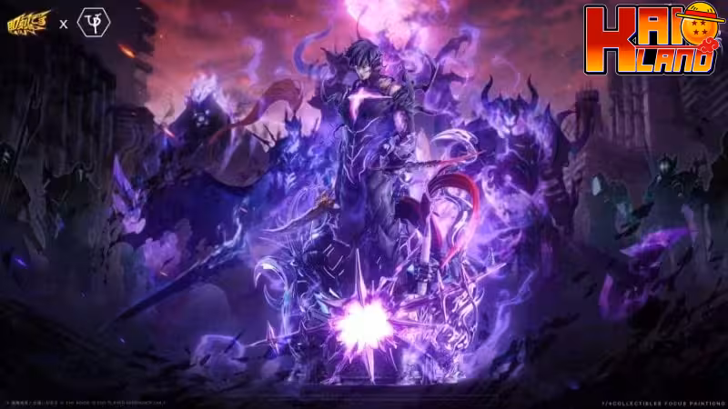 Solo Leveling UP Studio Sung Jin woo Shadow Monarch Resin Statue