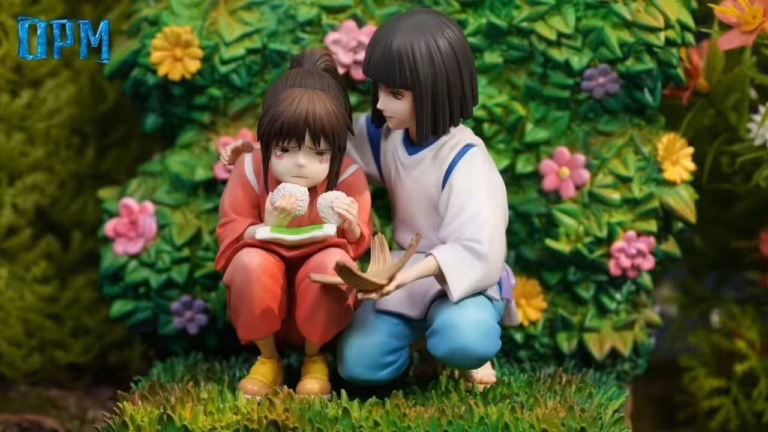 Spirited Away OPM Studio Chihiro Ogino x Haku Resin Statue