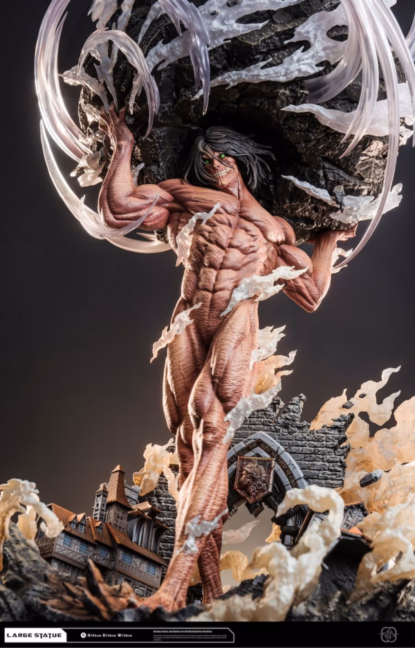 Attack on Titan Hertz Studio Eren Titan Lifting a Rock Resin Statue 4