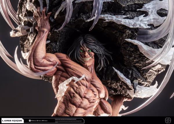 Attack on Titan Hertz Studio Eren Titan Lifting a Rock Resin Statue 6