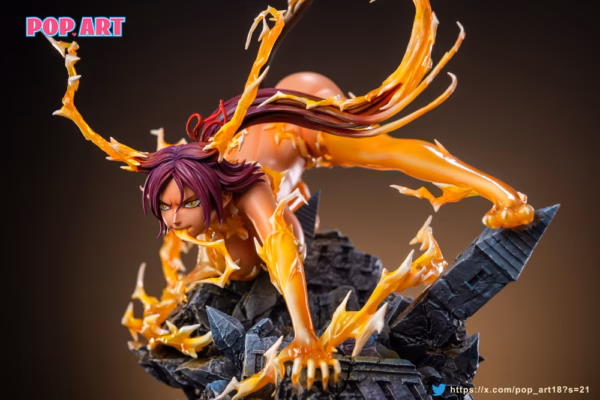 Bleach Pop Art Studio Shihouin Yoruichi Resin Statue 2