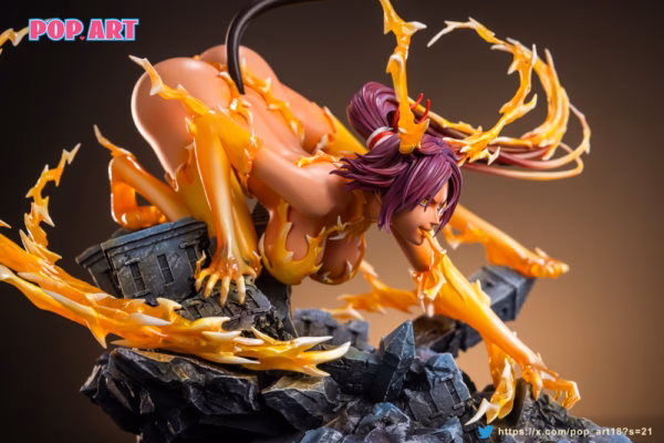 Bleach Pop Art Studio Shihouin Yoruichi Resin Statue 4