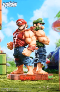 Super Mario Panshi Studio Mario x Luigi Resin Statue