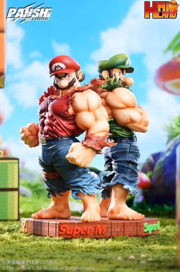 Super Mario Panshi Studio Mario x Luigi Resin Statue