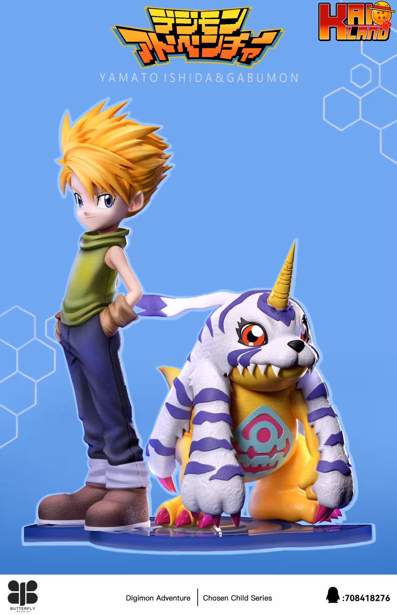 Digimon Butterfly Studio Matt x Gabumon Resin Statue