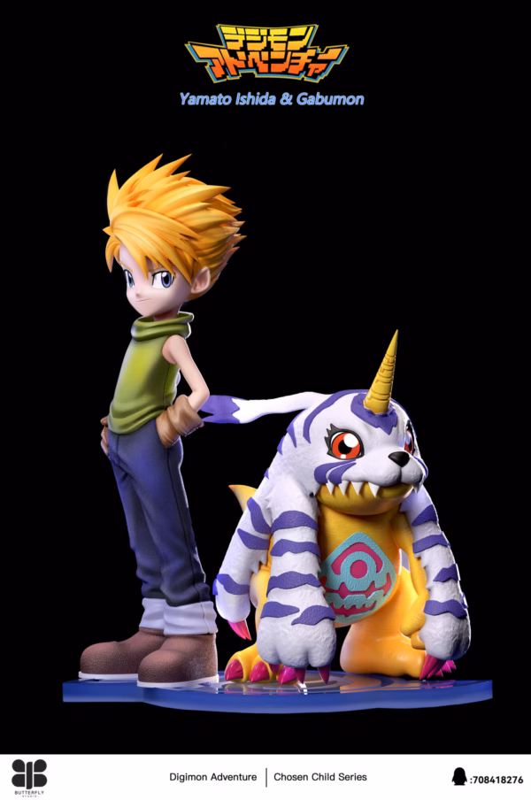 Digimon Butterfly Studio Matt x Gabumon Resin Statue 3