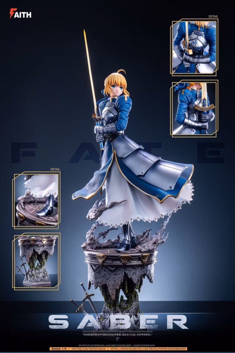 Fate Stay Night Faith Studio Saber Resin Statue