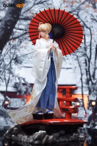 Fate Stay Night QuietArt Studio Kimono Saber Resin Statue