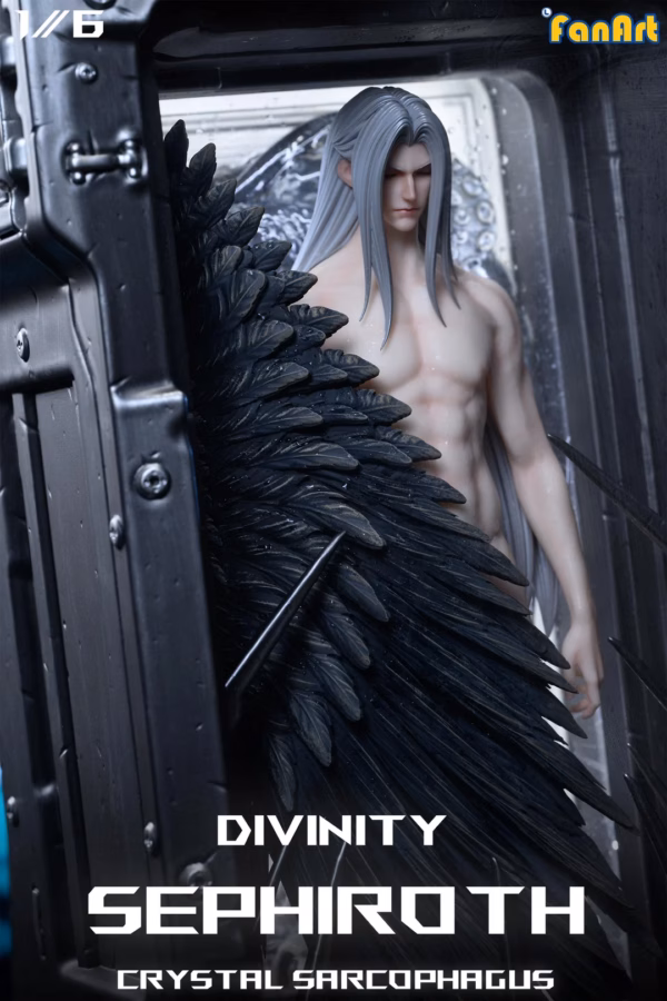 Final Fantasy VII FanArt Studio Sephiroth Crystal Sarcophagus Resin Statue 3