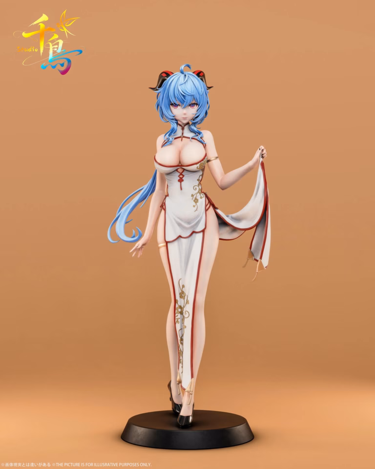 Genshin Impact Qian Niao Studio Cheongsam Ganyu Resin Statue