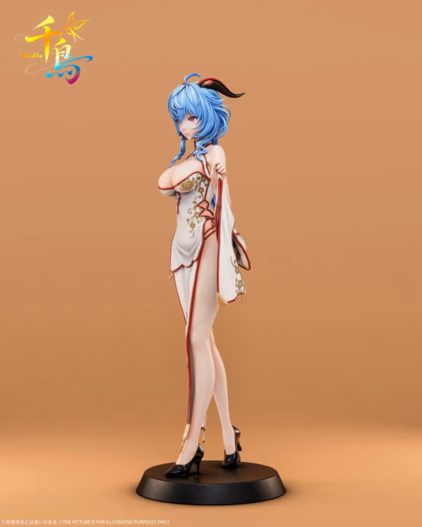 Genshin Impact Qian Niao Studio Cheongsam Ganyu Resin Statue 3