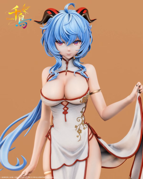 Genshin Impact Qian Niao Studio Cheongsam Ganyu Resin Statue 6