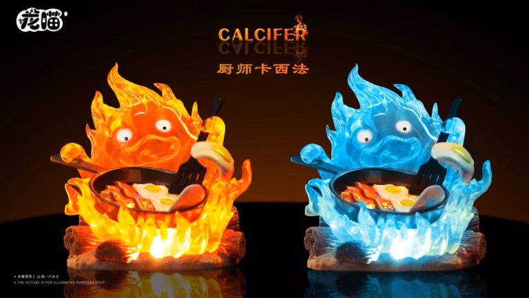 Howls Moving Castle Long Miao Studio Chef Calcifer Resin Statue