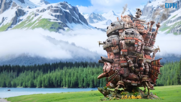 Howls Moving Castle OPM Studio Walking Castle Resin Statue 1